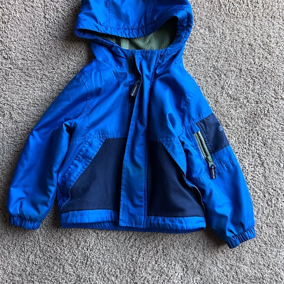 OshKosh B'gosh Bright Blue Raincoat with Navy Details - Picture 1 of 3
